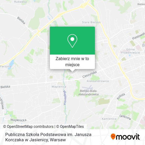 Mapa Publiczna Szkoła Podstawowa im. Janusza Korczaka w Jasienicy