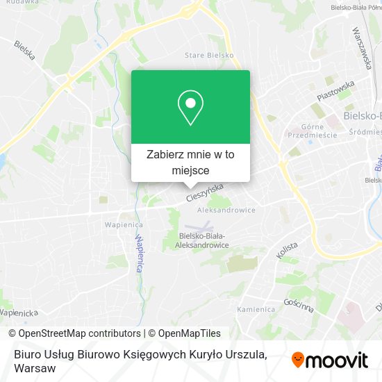 Mapa Biuro Usług Biurowo Księgowych Kuryło Urszula