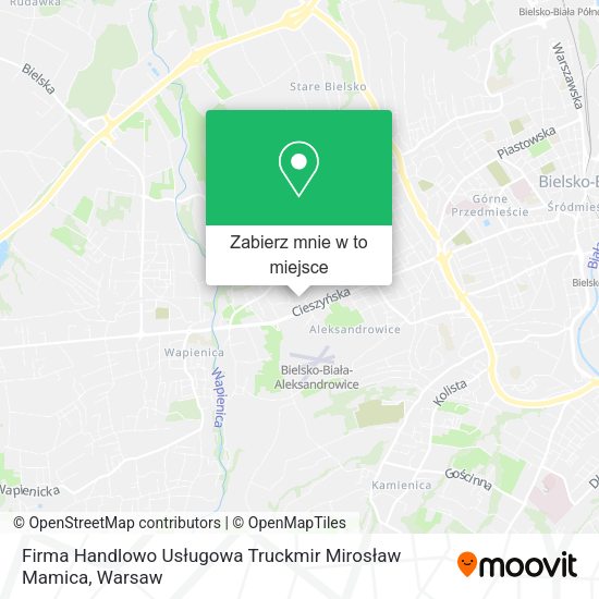 Mapa Firma Handlowo Usługowa Truckmir Mirosław Mamica