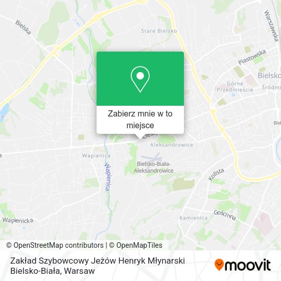 Mapa Zakład Szybowcowy Jeżów Henryk Młynarski Bielsko-Biała