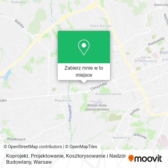 Mapa Koprojekt. Projektowanie, Kosztorysowanie i Nadzór Budowlany