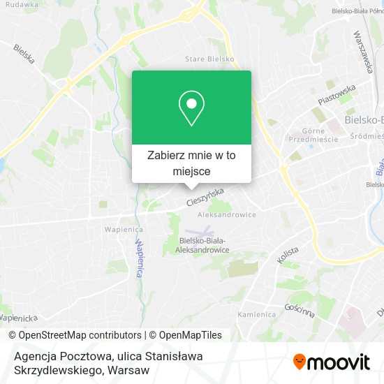 Mapa Agencja Pocztowa, ulica Stanisława Skrzydlewskiego