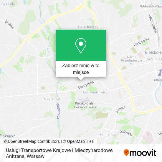 Mapa Uslugi Transportowe Krajowe i Miedzynarodowe Anitrans