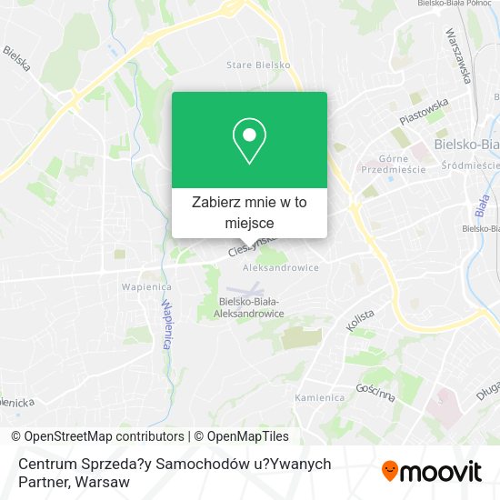 Mapa Centrum Sprzeda?y Samochodów u?Ywanych Partner