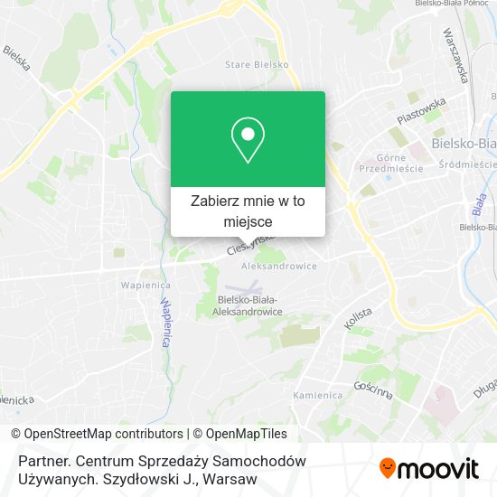 Mapa Partner. Centrum Sprzedaży Samochodów Używanych. Szydłowski J.