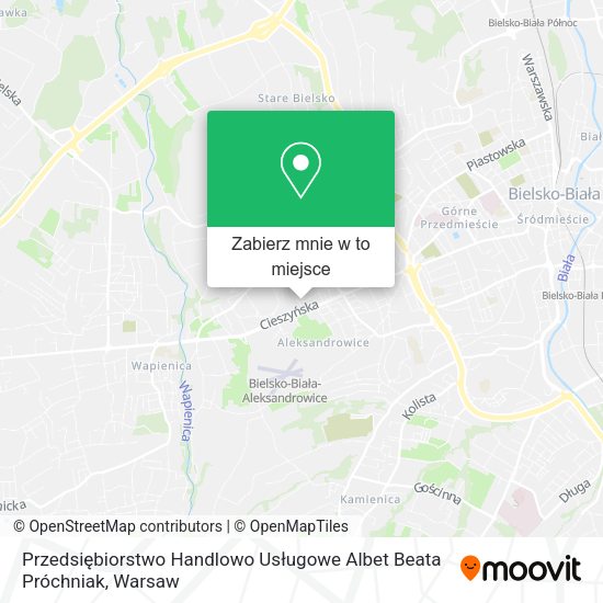 Mapa Przedsiębiorstwo Handlowo Usługowe Albet Beata Próchniak