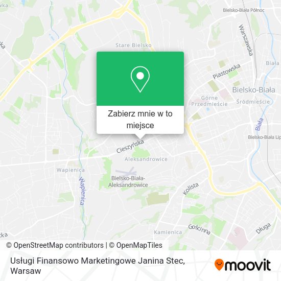 Mapa Usługi Finansowo Marketingowe Janina Stec