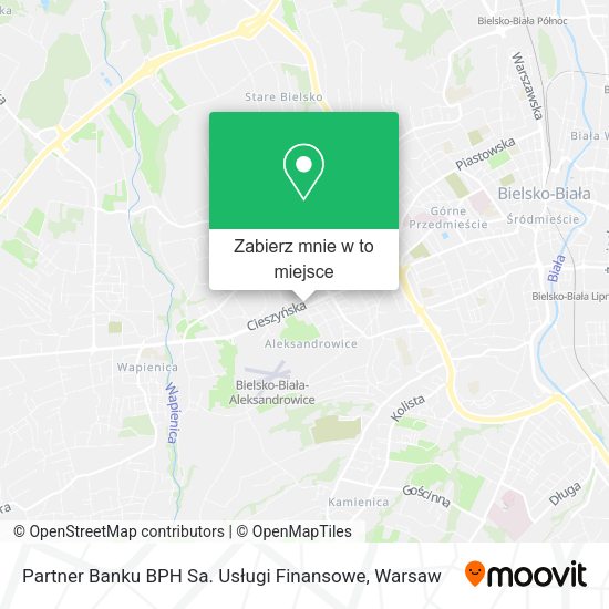 Mapa Partner Banku BPH Sa. Usługi Finansowe