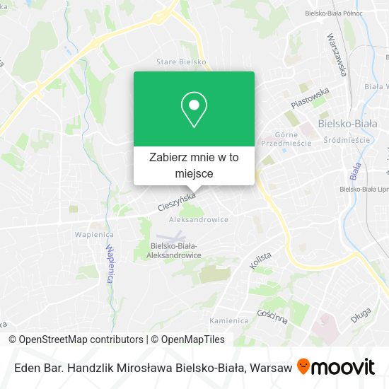 Mapa Eden Bar. Handzlik Mirosława Bielsko-Biała