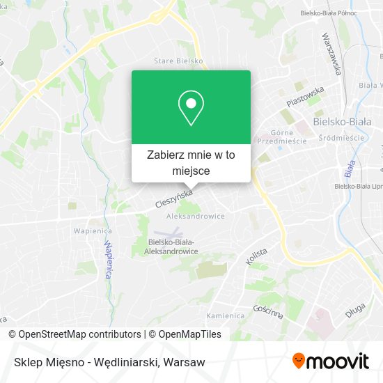 Mapa Sklep Mięsno - Wędliniarski