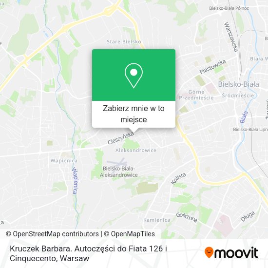 Mapa Kruczek Barbara. Autoczęści do Fiata 126 i Cinquecento