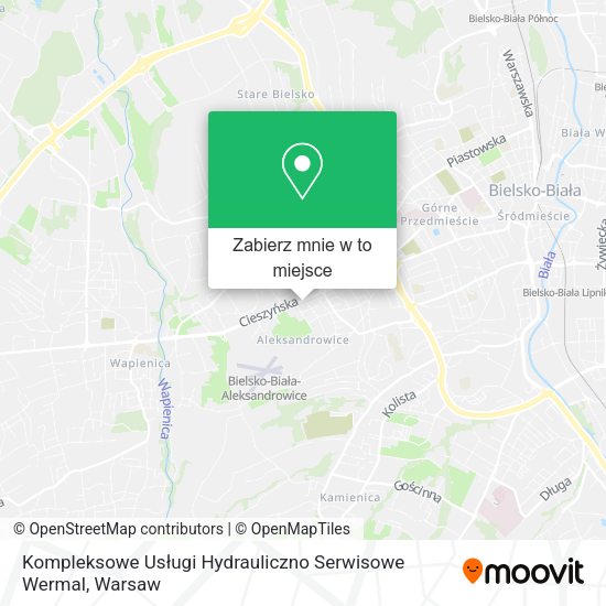 Mapa Kompleksowe Usługi Hydrauliczno Serwisowe Wermal