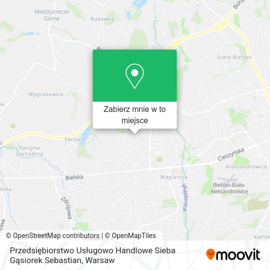 Mapa Przedsiębiorstwo Usługowo Handlowe Sieba Gąsiorek Sebastian