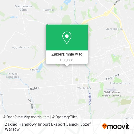 Mapa Zakład Handlowy Import Eksport Janicki Józef