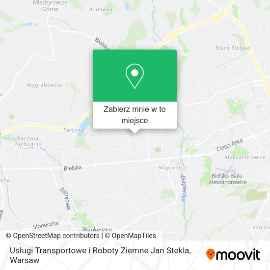 Mapa Usługi Transportowe i Roboty Ziemne Jan Stekla