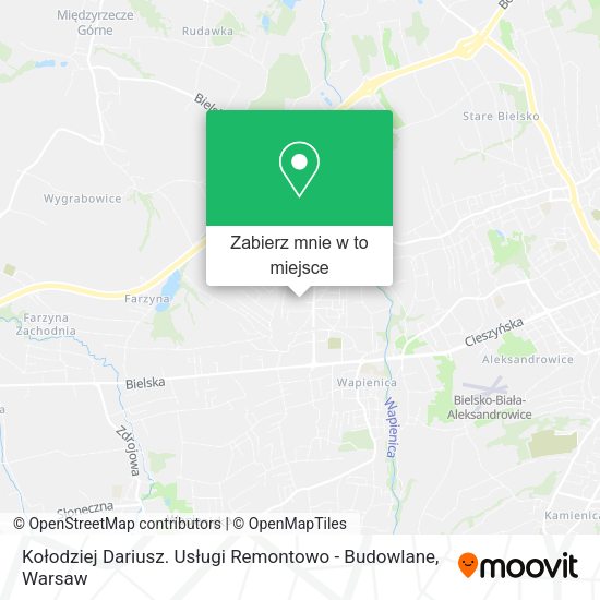 Mapa Kołodziej Dariusz. Usługi Remontowo - Budowlane