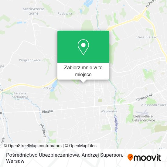 Mapa Pośrednictwo Ubezpieczeniowe. Andrzej Superson