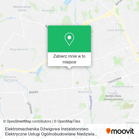 Mapa Elektromechanika Dźwigowa Instalatorstwo Elektryczne Usługi Ogólnobudowlane Niedziela Czesław