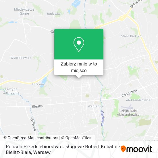 Mapa Robson Przedsiębiorstwo Usługowe Robert Kubator - Bielitz-Biala