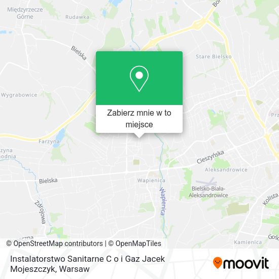 Mapa Instalatorstwo Sanitarne C o i Gaz Jacek Mojeszczyk