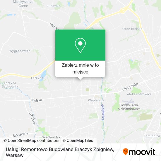 Mapa Usługi Remontowo Budowlane Brączyk Zbigniew