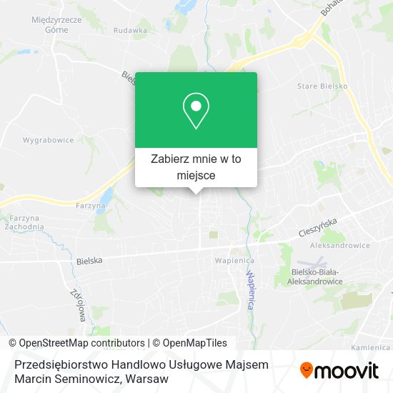 Mapa Przedsiębiorstwo Handlowo Usługowe Majsem Marcin Seminowicz