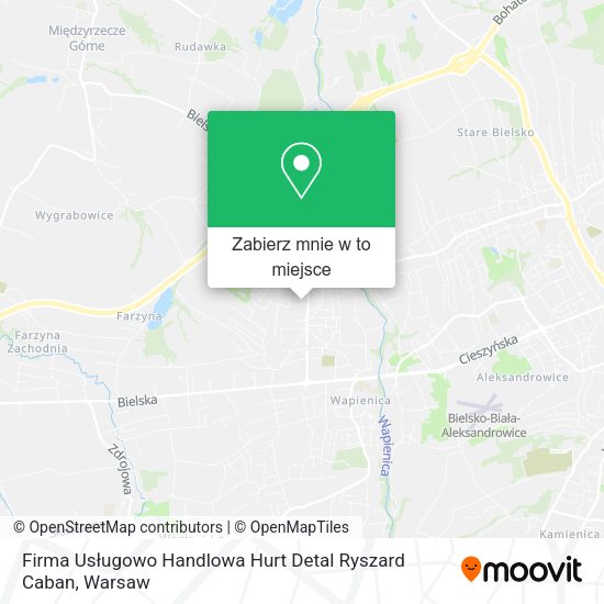 Mapa Firma Usługowo Handlowa Hurt Detal Ryszard Caban