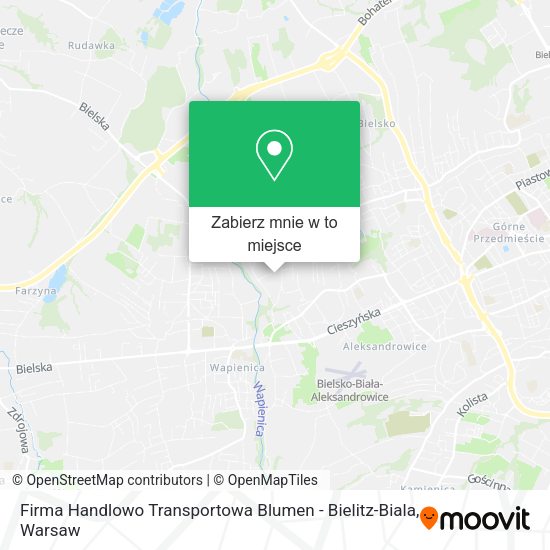 Mapa Firma Handlowo Transportowa Blumen - Bielitz-Biala