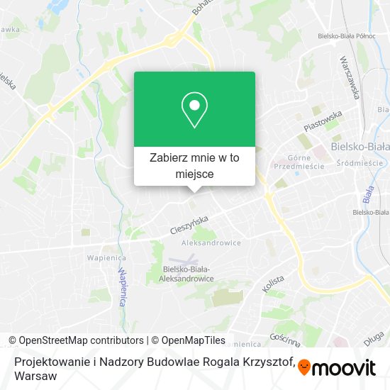 Mapa Projektowanie i Nadzory Budowlae Rogala Krzysztof