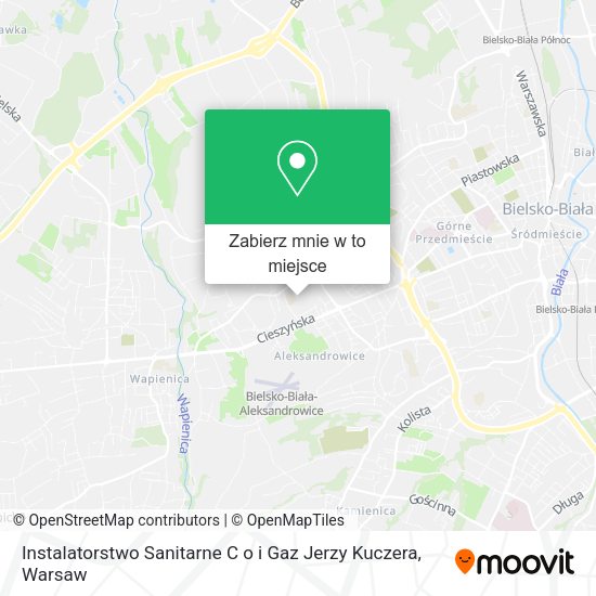 Mapa Instalatorstwo Sanitarne C o i Gaz Jerzy Kuczera