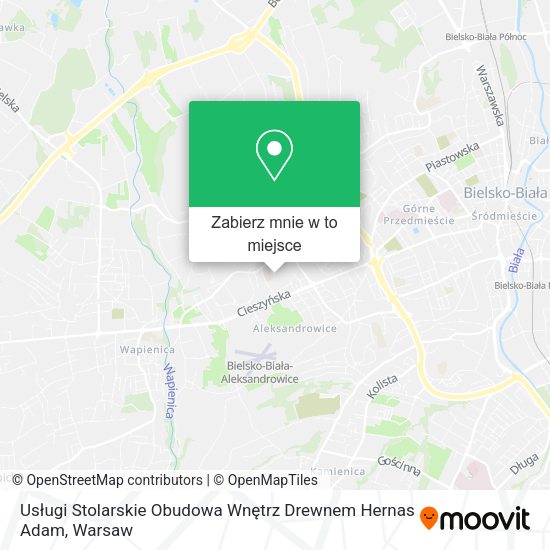 Mapa Usługi Stolarskie Obudowa Wnętrz Drewnem Hernas Adam