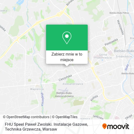 Mapa FHU Speel Paweł Zwolski. Instalacje Gazowe, Technika Grzewcza