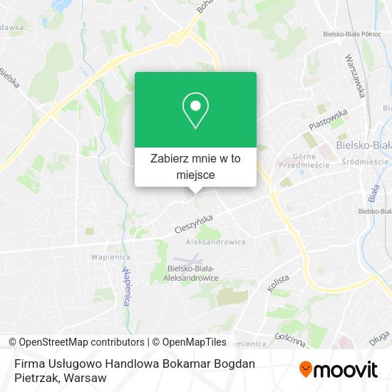 Mapa Firma Usługowo Handlowa Bokamar Bogdan Pietrzak