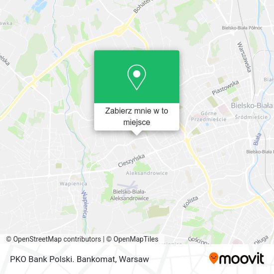 Mapa PKO Bank Polski. Bankomat