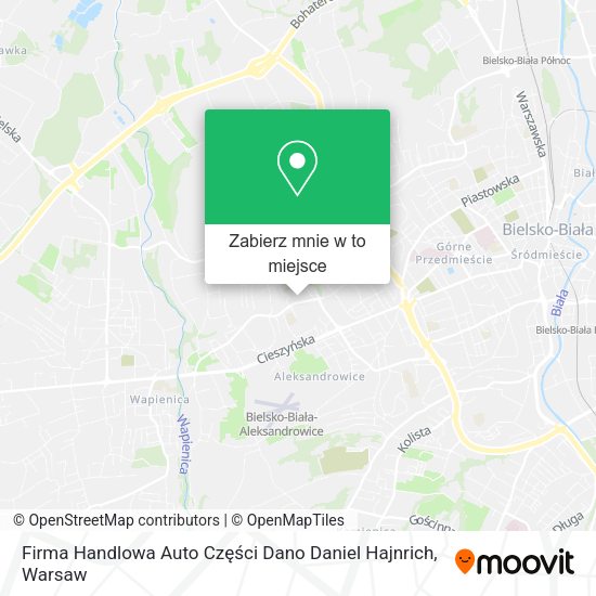 Mapa Firma Handlowa Auto Części Dano Daniel Hajnrich