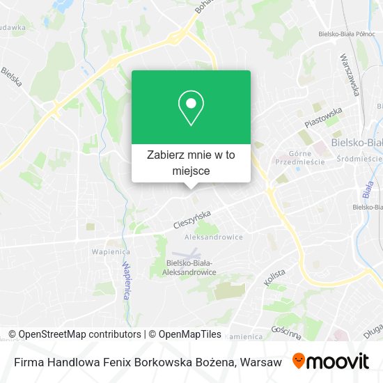 Mapa Firma Handlowa Fenix Borkowska Bożena