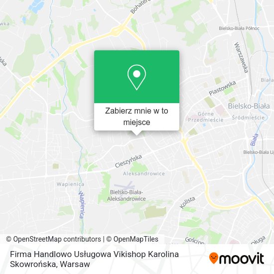 Mapa Firma Handlowo Usługowa Vikishop Karolina Skowrońska