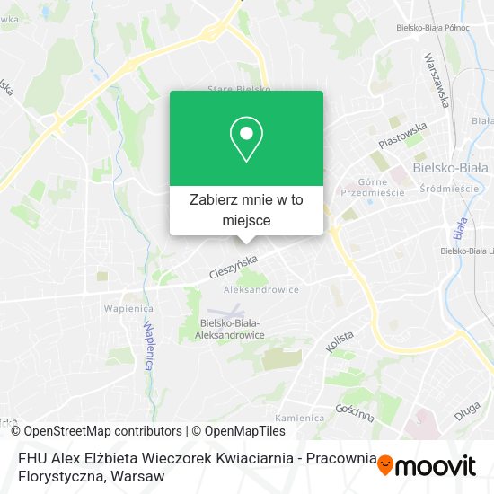 Mapa FHU Alex Elżbieta Wieczorek Kwiaciarnia - Pracownia Florystyczna