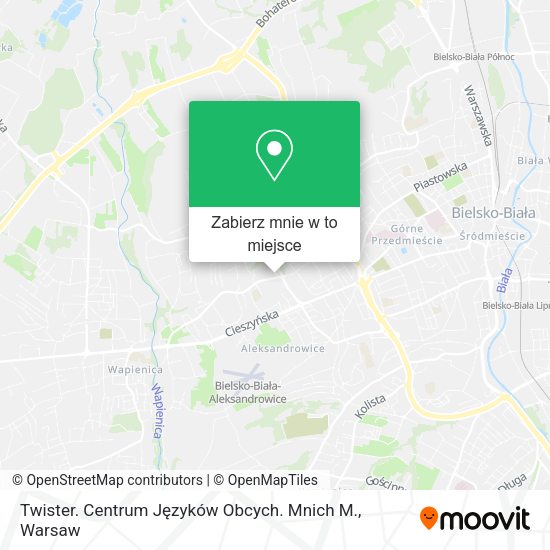 Mapa Twister. Centrum Języków Obcych. Mnich M.