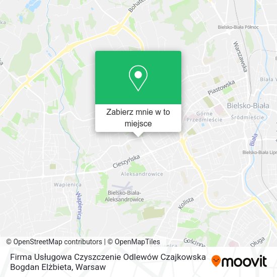 Mapa Firma Usługowa Czyszczenie Odlewów Czajkowska Bogdan Elżbieta