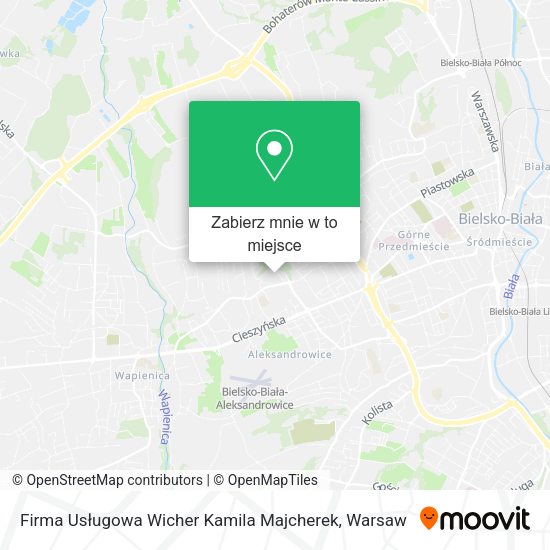 Mapa Firma Usługowa Wicher Kamila Majcherek