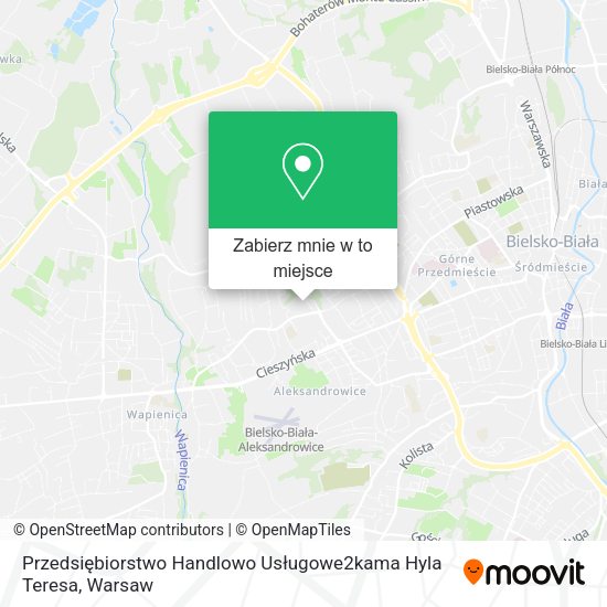 Mapa Przedsiębiorstwo Handlowo Usługowe2kama Hyla Teresa