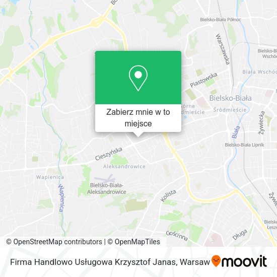 Mapa Firma Handlowo Usługowa Krzysztof Janas