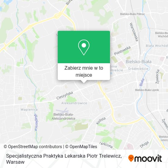 Mapa Specjalistyczna Praktyka Lekarska Piotr Trelewicz