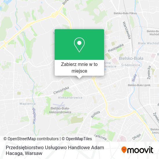 Mapa Przedsiębiorstwo Usługowo Handlowe Adam Hacaga