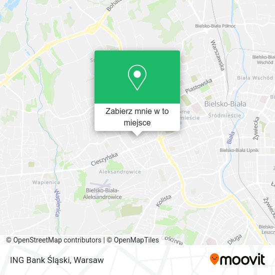 Mapa ING Bank Śląski