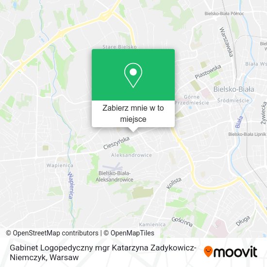 Mapa Gabinet Logopedyczny mgr Katarzyna Zadykowicz-Niemczyk