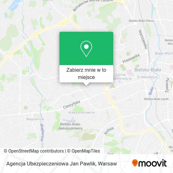 Mapa Agencja Ubezpieczeniowa Jan Pawlik