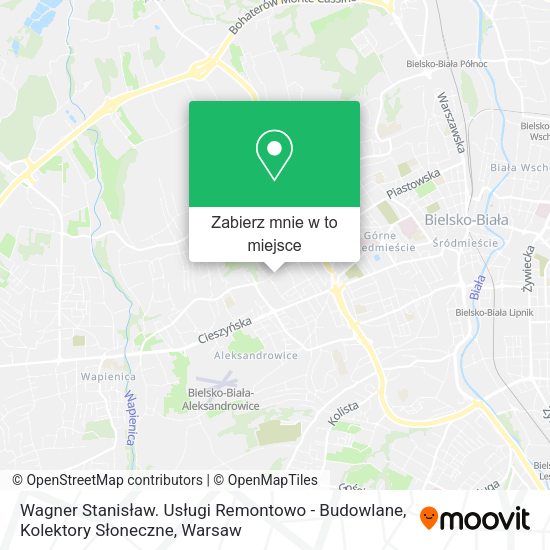 Mapa Wagner Stanisław. Usługi Remontowo - Budowlane, Kolektory Słoneczne