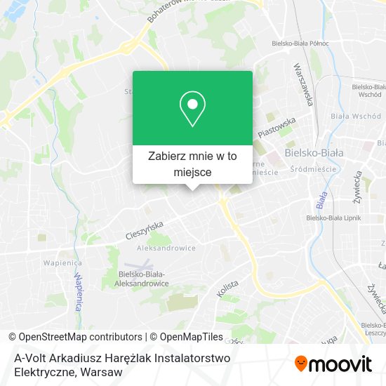 Mapa A-Volt Arkadiusz Harężlak Instalatorstwo Elektryczne